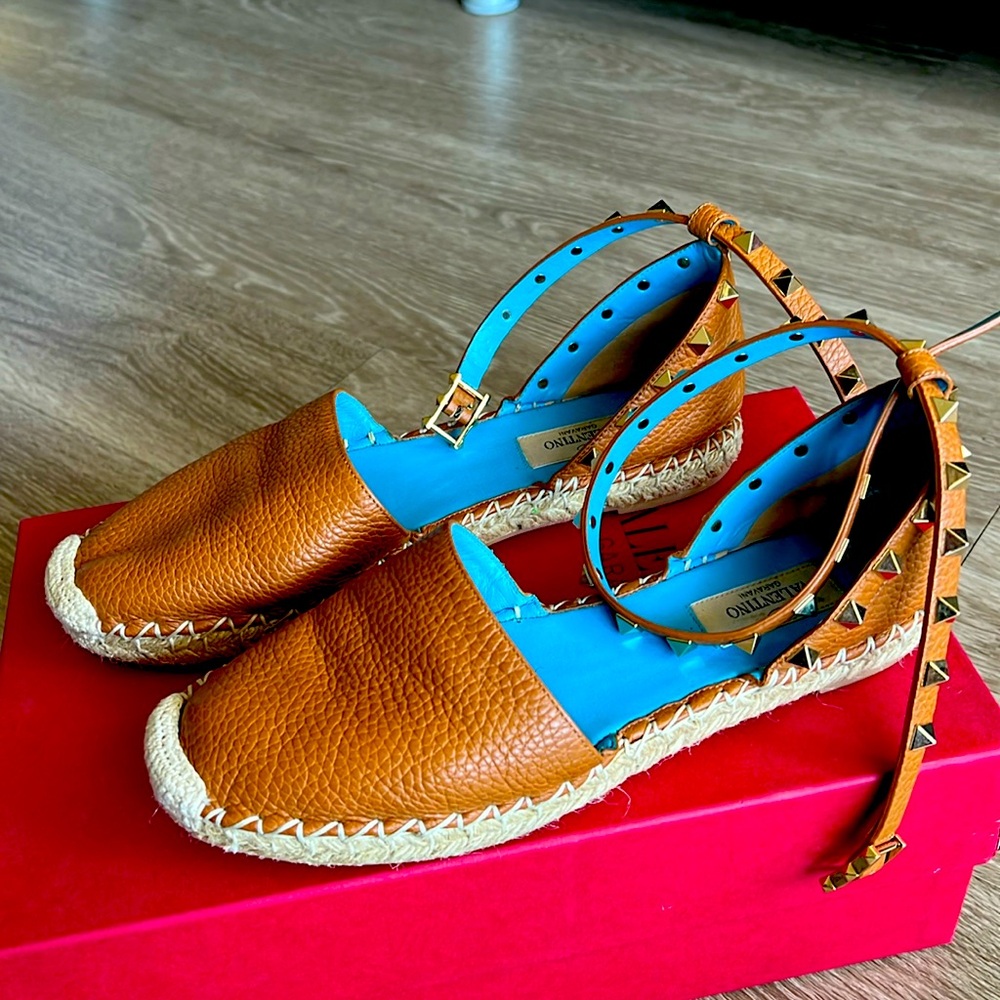 Valentino Espadrilles 7 Nude/Tan (37)